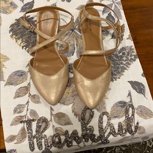 Gold Cross Buckle Shoe